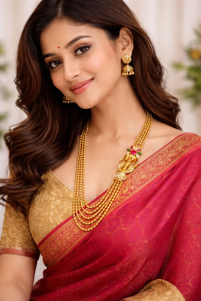 Lakshmi Gold Plated Layered Necklace