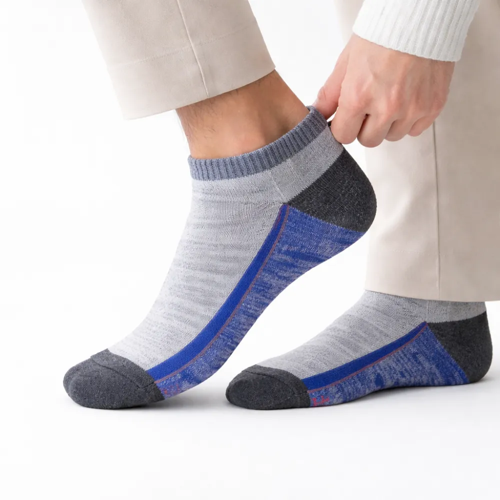Unisex Ankle Socks Grey Blue